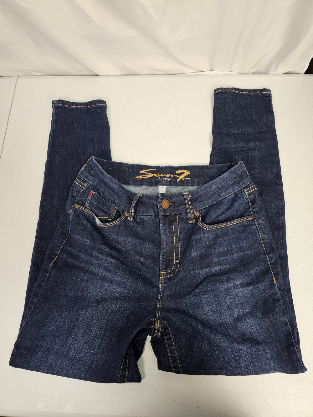 Seven7 Women's Dark Blue Skinny Jeans